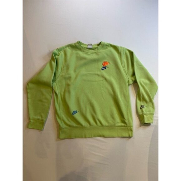 Nike Men's Lime Green Crewneck Sweatshirt & Shorts Set Size M RARE - Picture 2 of 16